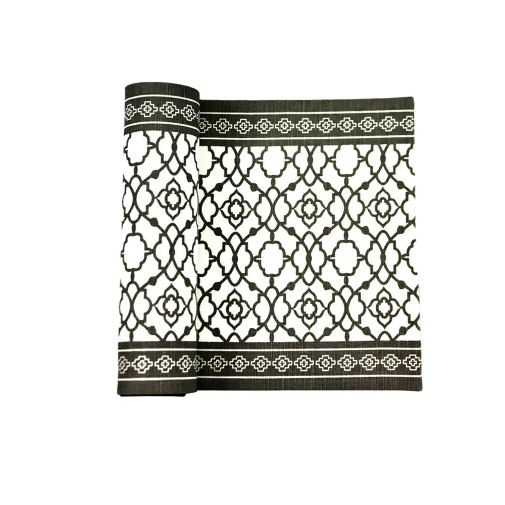 Rans Cotton Vintage Table Runner - Black - Home & Garden > Kitchenware