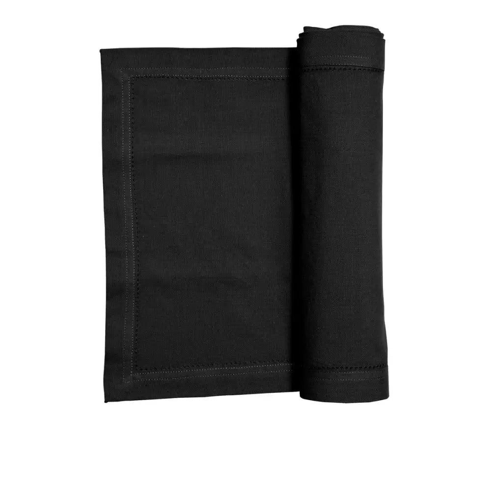 Rans Elegant Hemstitch Table Runner Black - Home & Garden > Kitchenware