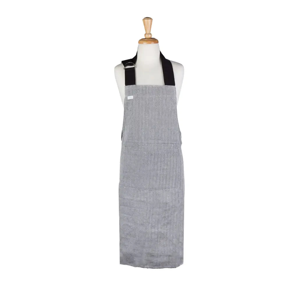 Rans Herringbone Black Cotton Apron - Home & Garden > Kitchenware