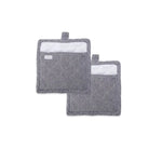 Rans Herringbone Black Cotton Set of 2 Pot Holders - Home & Garden > Kitchenware