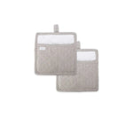 Rans Herringbone Charcoal Cotton Set of 2 Pot Holders - Home & Garden > Kitchenware