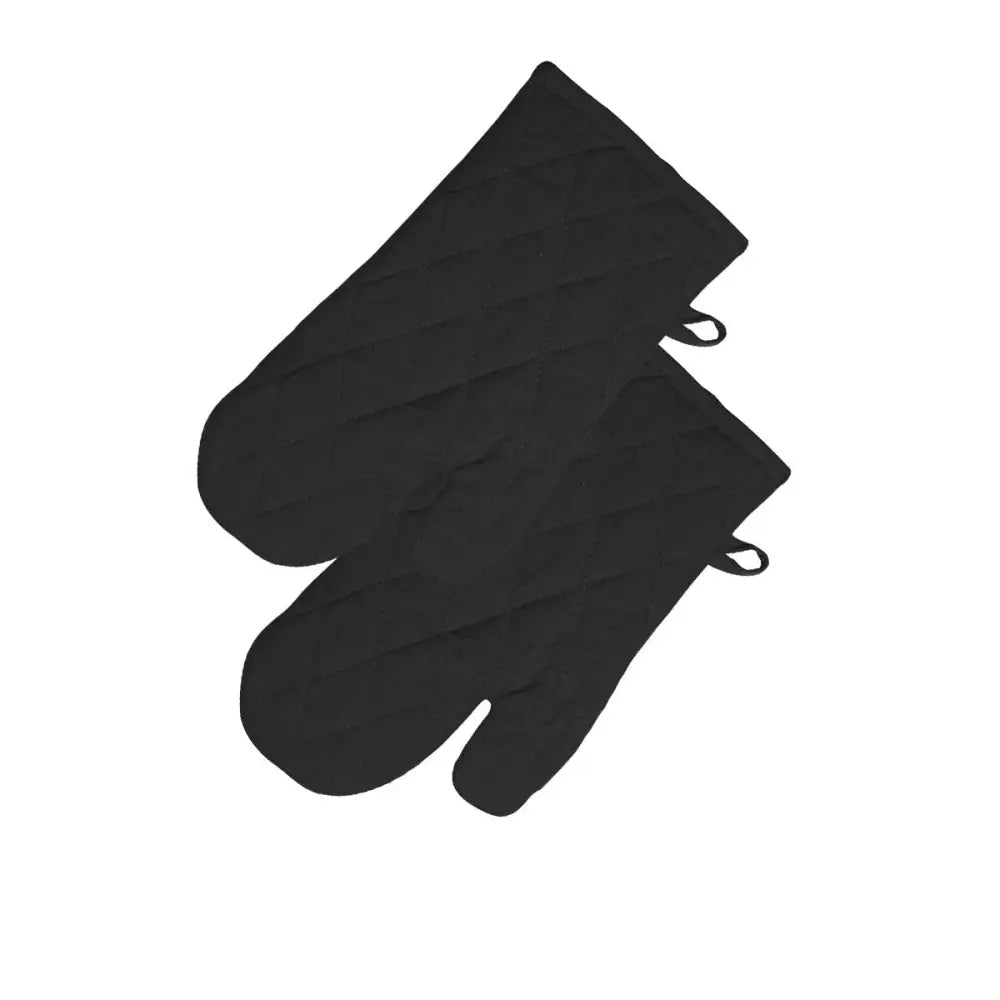 Rans Manhattan Black Cotton Set of 2 Oven Gloves - Home & Garden > Kitchenware