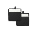 Rans Manhattan Black Cotton Set of 2 Pot Holders - Home & Garden > Kitchenware
