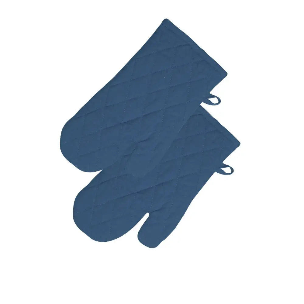 Rans Manhattan Blue Cotton Set of 2 Oven Gloves - Home & Garden > Kitchenware