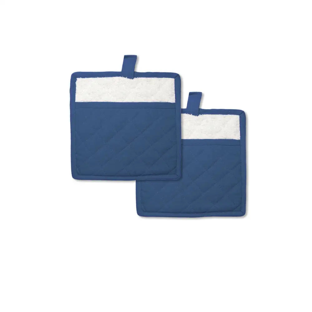 Rans Manhattan Blue Cotton Set of 2 Pot Holders - Home & Garden > Kitchenware