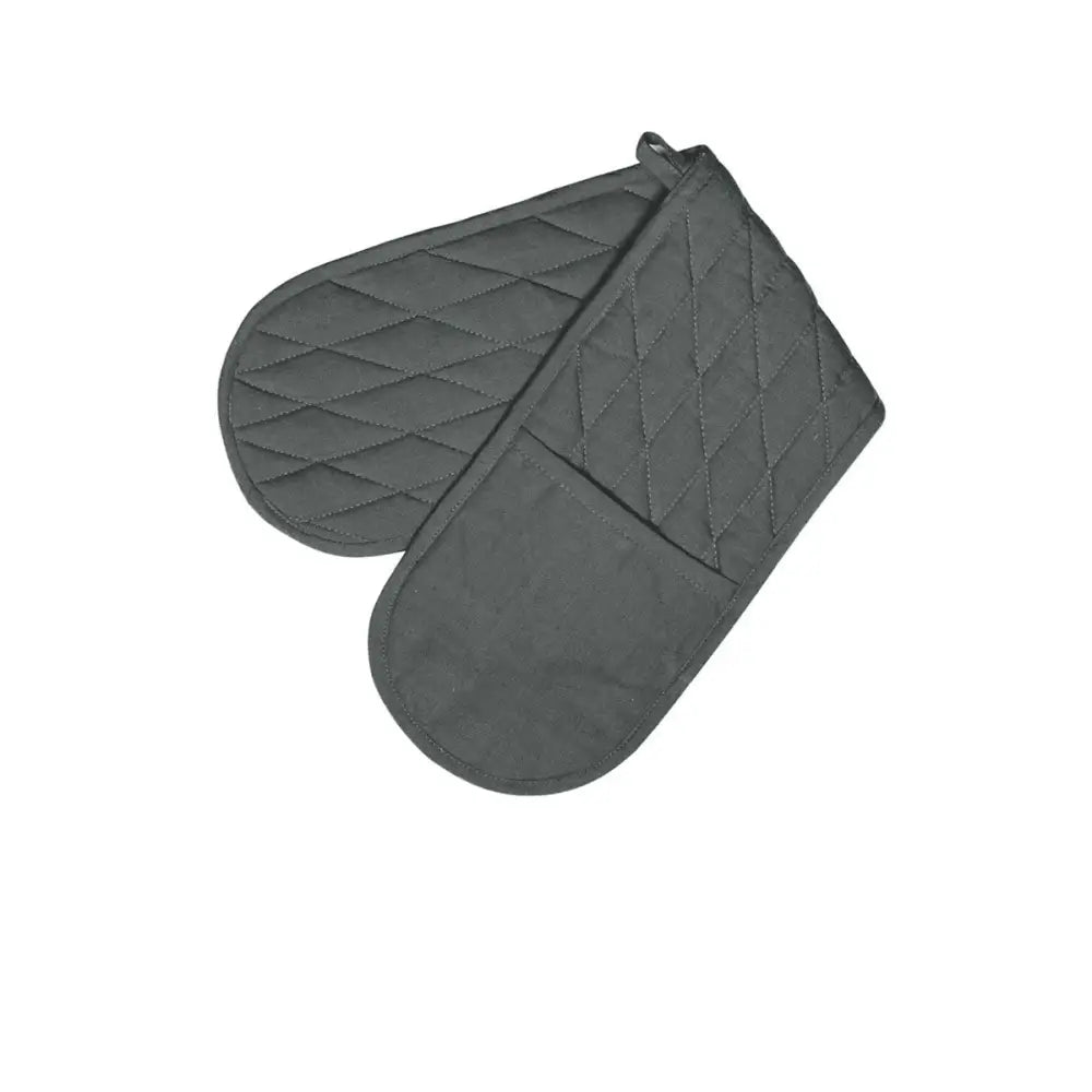 Rans Manhattan Charcoal Cotton Double Oven Mitt - Home & Garden > Kitchenware