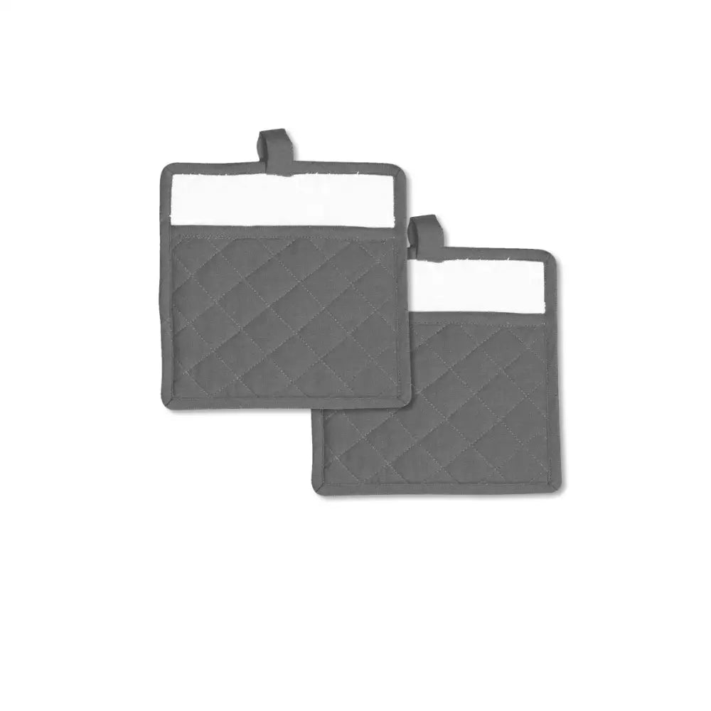 Rans Manhattan Charcoal Cotton Set of 2 Pot Holders - Home & Garden > Kitchenware