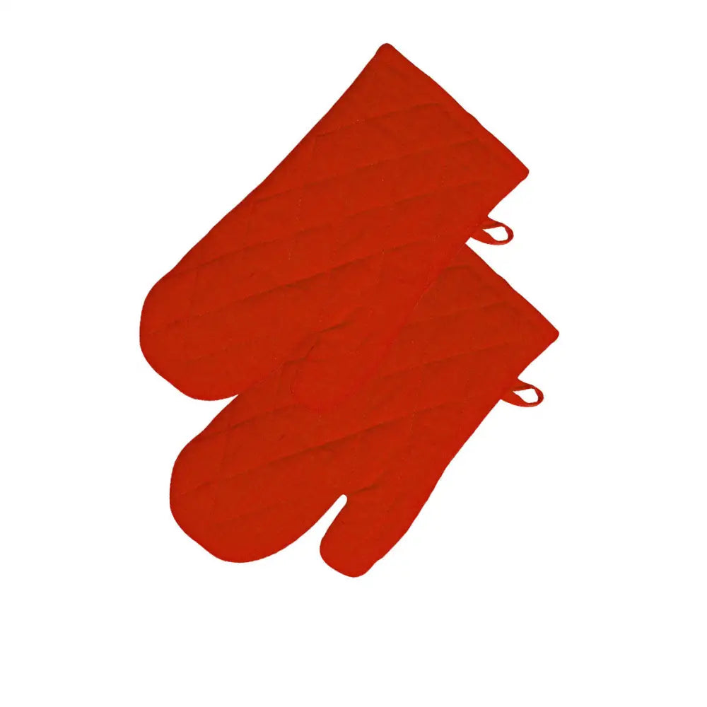 Rans Manhattan Red Cotton Set of 2 Oven Gloves - Home & Garden > Kitchenware