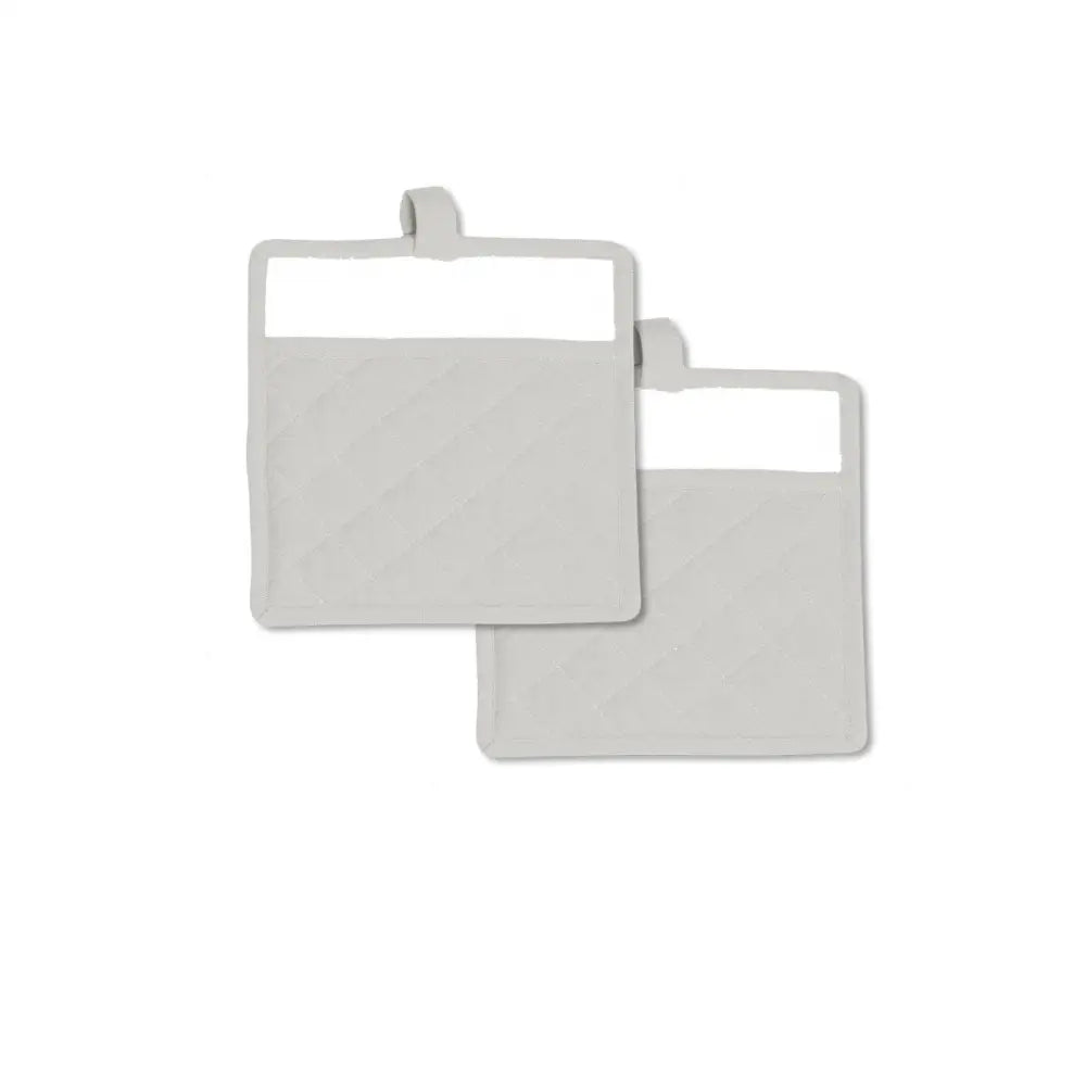 Rans Manhattan Silver Cotton Set of 2 Pot Holders - Home & Garden > Kitchenware