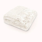 Rans Oslo Knitted Weave Throw 127x152cm - Snow White - Home & Garden > Bedding