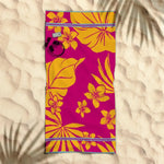 Rans Premium Cotton Jacquard Beach Towel Floral Hawaii 007 Pink - Home & Garden > Bathroom Accessories