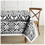 Rans Pure Cotton Vintage Tablecloth 150 x 260 + 4 cm - Black - Home & Garden > Kitchenware