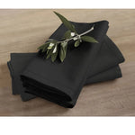 Rans Set of 4 Cotton Hemstitch Napkins - Black - Home & Garden > Kitchenware