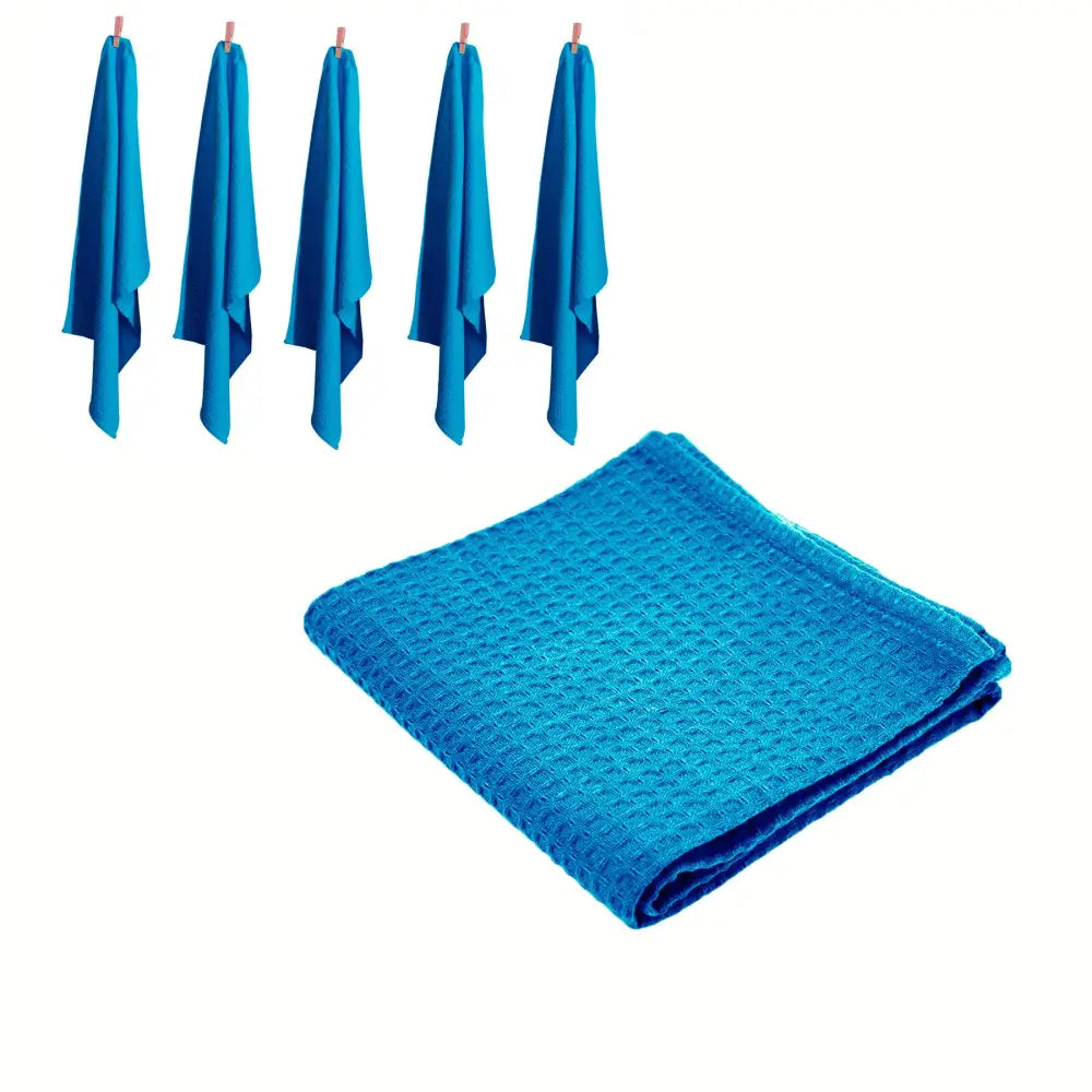 Rans Set of 6 Cotton Waffle Tea Towels 50x70 cm - Aqua - Home & Garden > Kitchenware