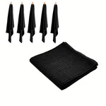 Rans Set of 6 Cotton Waffle Tea Towels 50x70 cm - Black - Home & Garden > Kitchenware