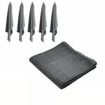 Rans Set of 6 Cotton Waffle Tea Towels 50x70 cm - Charcoal - Home & Garden > Kitchenware