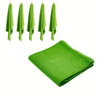 Rans Set of 6 Cotton Waffle Tea Towels 50x70 cm - Lime Green - Home & Garden > Kitchenware