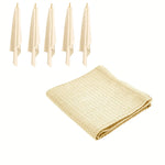 Rans Set of 6 Cotton Waffle Tea Towels 50x70 cm - Natural - Home & Garden > Kitchenware