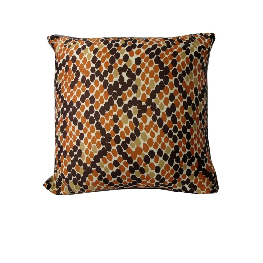 Rapee Morocco Hive Orange Faux Silk Cushion Cover 45 x 45 cm - Home & Garden > Decor > Cushions & Throws