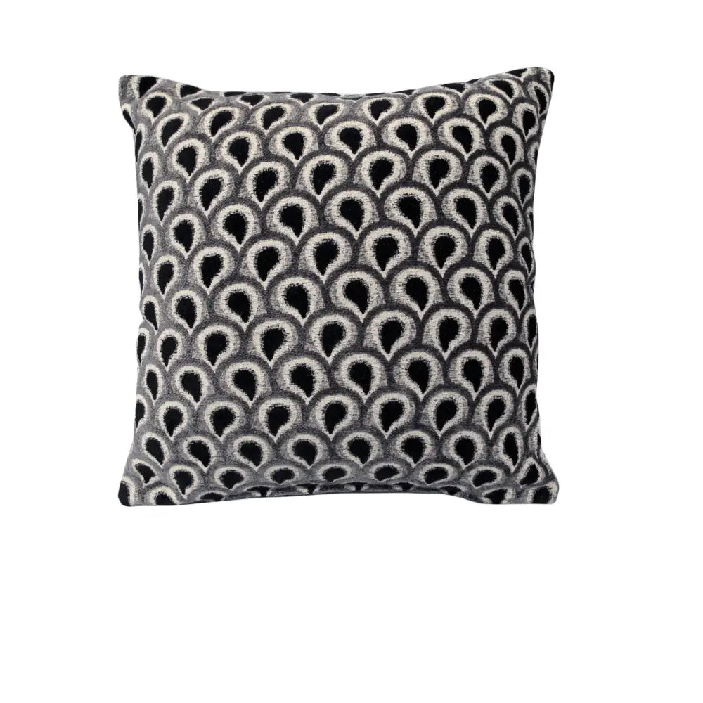 Rapee Peacock Texture Cushion Cover - Black 45 x 45 cm - Home & Garden > Decor > Cushions & Throws