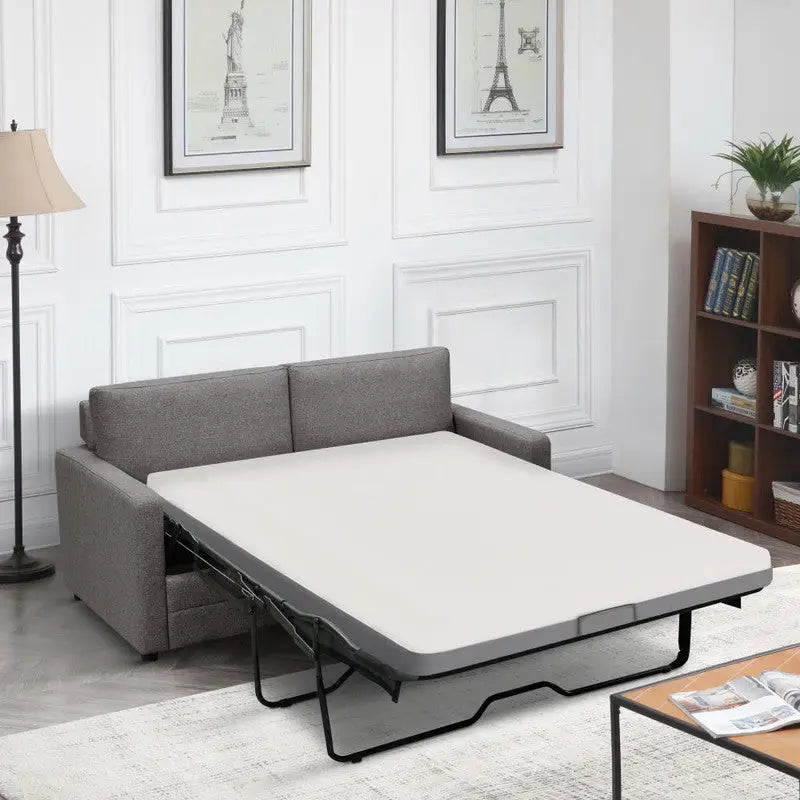 RAY 2 Seater Sofa bed with Separate Foam Mattress- Dark grey - Furniture > Sofas