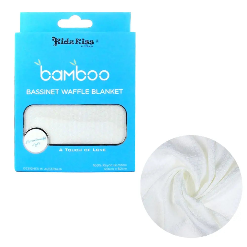 Rayon Bamboo Waffle Blanket Bassinet Size 120x80cm - Home & Garden > Bedding