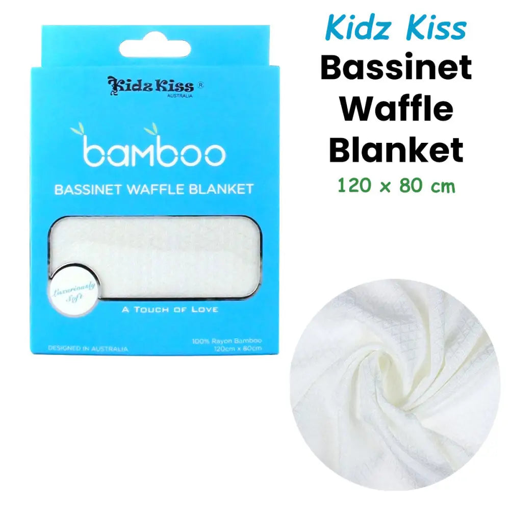 Rayon Bamboo Waffle Blanket Bassinet Size 120x80cm - Home & Garden > Bedding