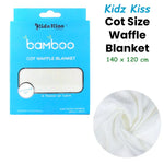 Rayon Bamboo Waffle Blanket Cot Size 140x120cm - Home & Garden > Bedding