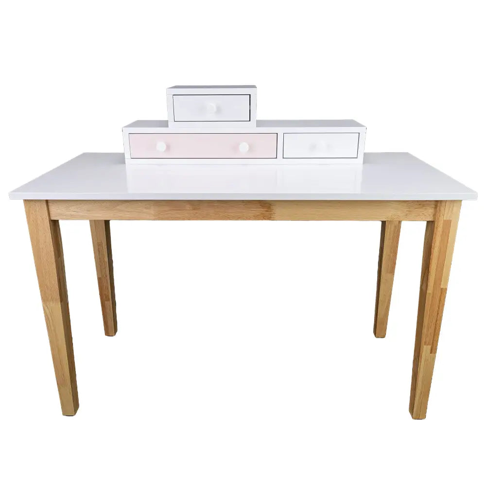 Reader Kids Children Study Computer Desk 120cm Table Rubber Wood - Pink - Furniture > Office