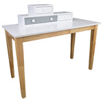 Reader Kids Children Study Computer Desk 120cm Table Rubber Wood - Grey - Furniture > Office