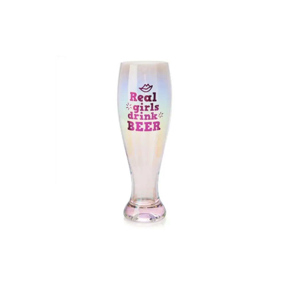 Real Girls Drink Beer Tallulah Aurora Pilsner Glass - Home & Garden > Kitchenware