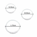 Rechargeable Night LED Dog Collar USB Glow Flashing Light Up Pet Collars Safety-Red-Diameter Length-50cm - Home &