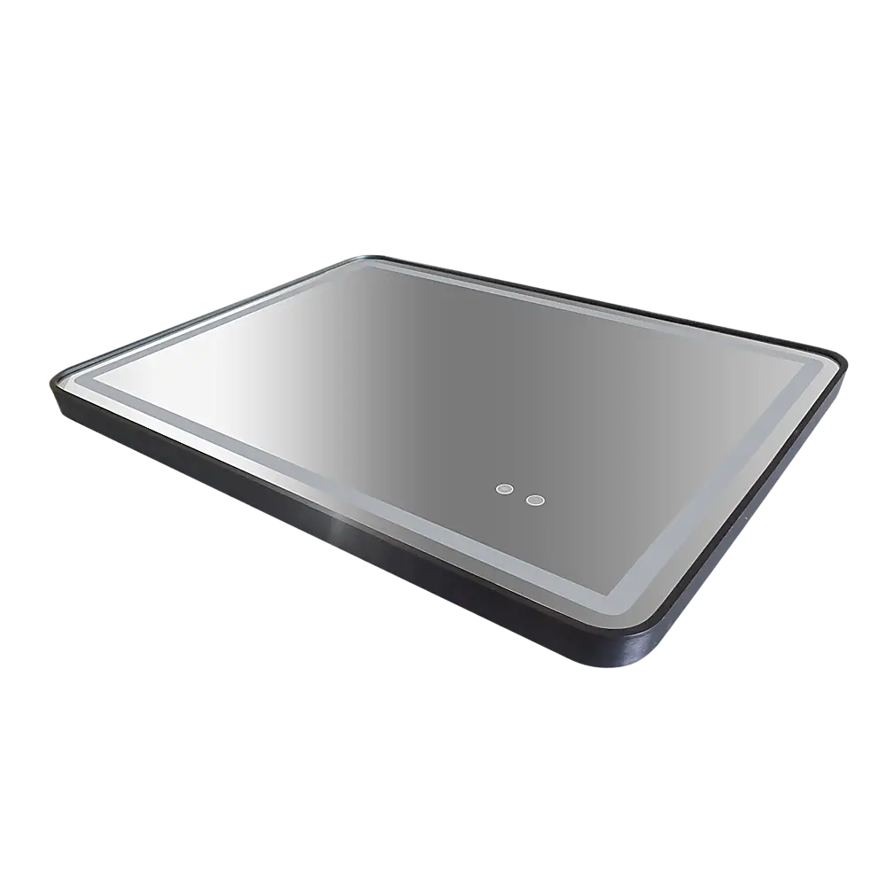 Rectangular Mirror LED Anti-Fog Illuminated Bathroom Living Room - 90x70cm - Health & Beauty > Personal Care > Back Care