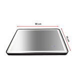 Rectangular Mirror LED Anti-Fog Illuminated Bathroom Living Room - 90x70cm - Health & Beauty > Personal Care > Back Care