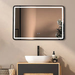 Rectangular Mirror LED Anti-Fog Illuminated Bathroom Living Room - Health & Beauty > Personal Care > Back Care