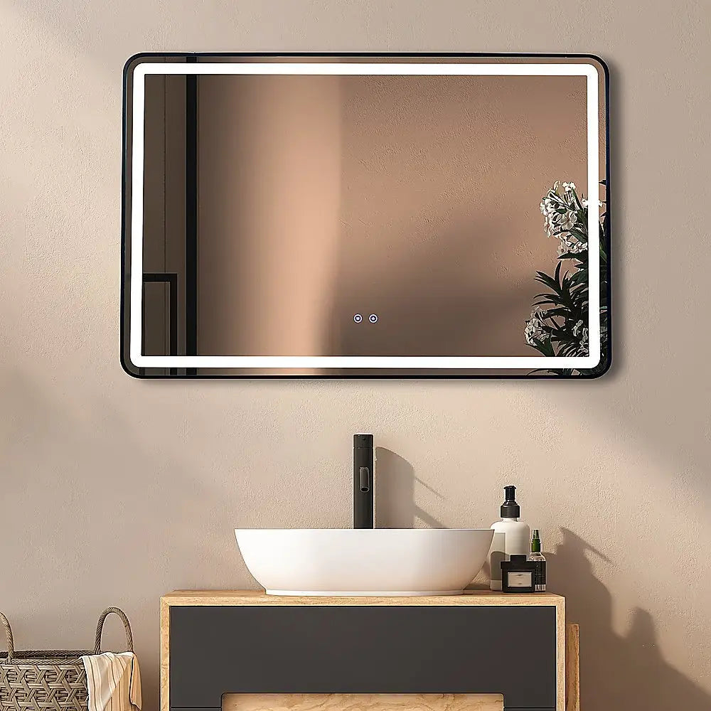 Rectangular Mirror LED Anti-Fog Illuminated Bathroom Living Room - Health & Beauty > Personal Care > Back Care