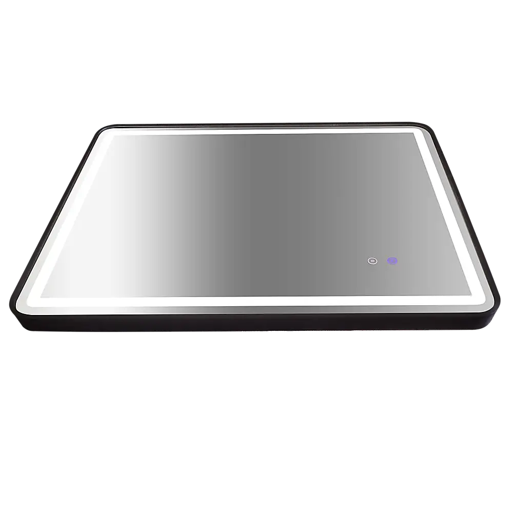 Rectangular Mirror LED Anti-Fog Illuminated Bathroom Living Room - 90x70cm - Health & Beauty > Personal Care > Back Care