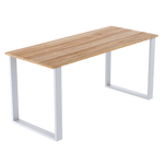 Rectangular-Shaped Table Bench Desk Legs Retro Industrial Design Fully Welded - White - Furniture > Office