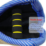 Red and Khaki Heavy Duty Jute Dog Bite Pillow - Professional Training Tug Toy with 3 Handles for Schutzhund K9 Agility