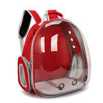 Red Pet Carrier Backpack with Transparent Window 33*18*42cm - Pet Care > Cat Supplies > Cat Carriers & Crates