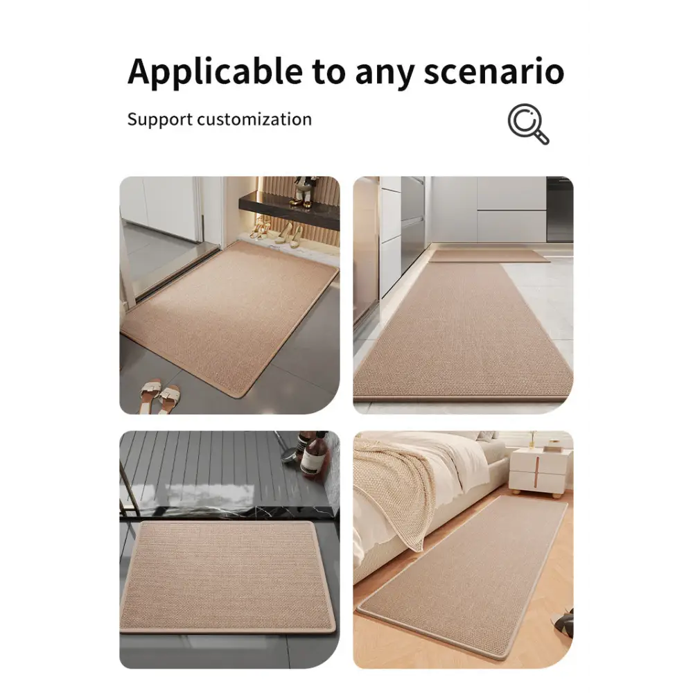 Red Quick Dry Bathroom Rug - Non-Slip PVC Foam Super Absorbent 50x80cm - Home & Garden > Bathroom Accessories > Bath
