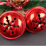 Red Star Christmas Ornament with Bells and Pinecone - Holiday Wreath Decoration 10 pieces - Occasions > Christmas >