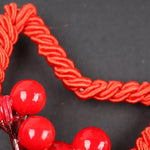 Red Star Christmas Ornament with Bells and Pinecone - Holiday Wreath Decoration 10 pieces - Occasions > Christmas >