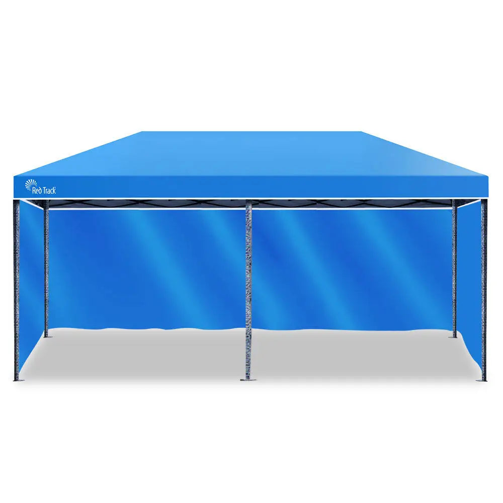 Red Track 3x6m Folding Gazebo Shade Outdoor Blue Foldable Marquee Pop-Up - Home & Garden > Shading