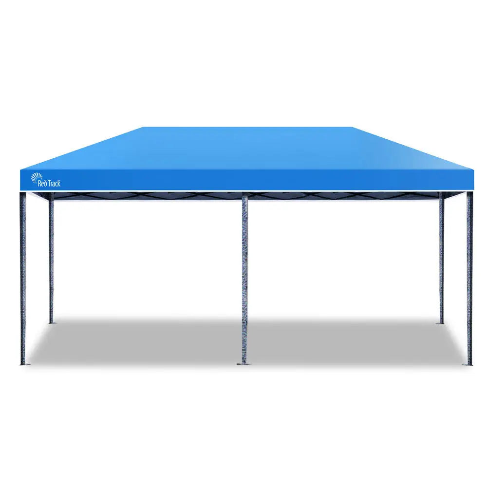 Red Track 3x6m Folding Gazebo Shade Outdoor Blue Foldable Marquee Pop-Up - Home & Garden > Shading