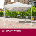 Red Track Gazebo Base Pod Kit Marquee Set Leg Fillable Water Sand Weight Pods - Home & Garden > Shading