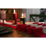 Red Twisted Red Whiskers Table Flag Vintage-Inspired Chinese Table Runner with Retro Ambiance - 30x200cm New Style Tea