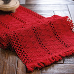 Red Twisted Red Whiskers Table Flag Vintage-Inspired Chinese Table Runner with Retro Ambiance - 30x200cm New Style Tea
