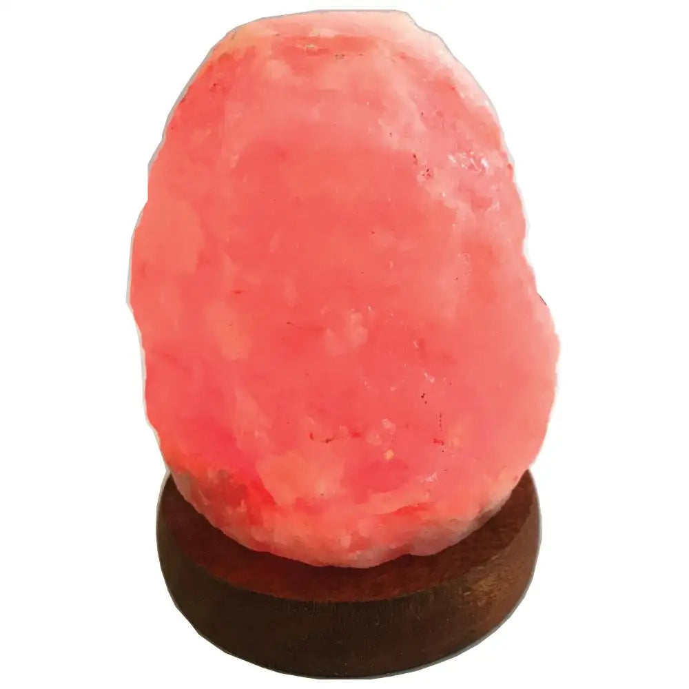 Red USB Himalayan Pink Salt Lamp - Colour Light Bulb - Mini Natural Rock Crystal - Home & Garden > Lighting