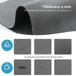 Red Waterproof Quick-Dry Kitchen Mat - Non-Slip Rubber Base Absorbent Technology Fabric 4mm Thick - Home & Garden >